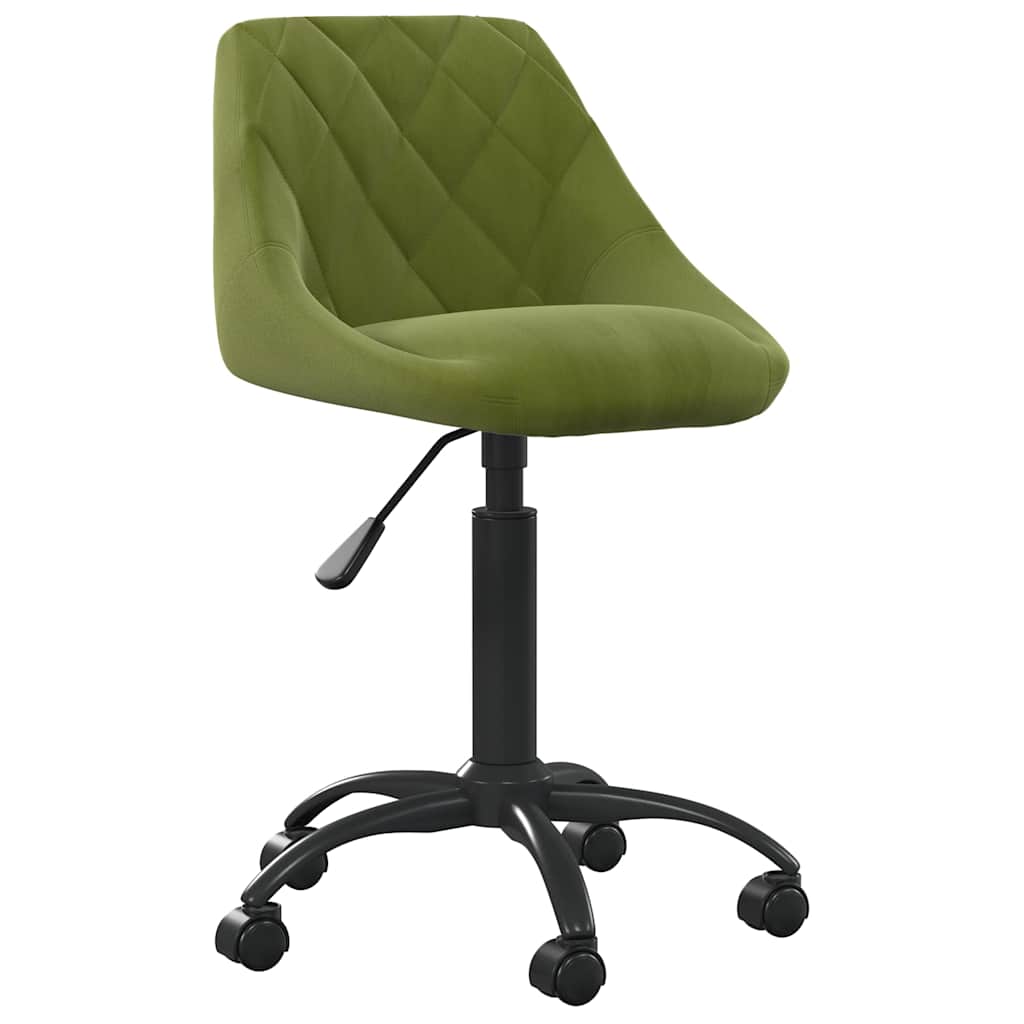 vidaXL Scaun de bucătărie, verde deschis, catifea