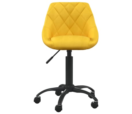 vidaXL Chaise de salle à manger Jaune moutarde Velours