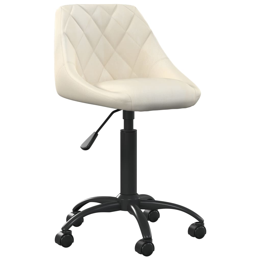 

vidaXL Eetkamerstoelen draaibaar 2 st fluweel crèmekleurig
