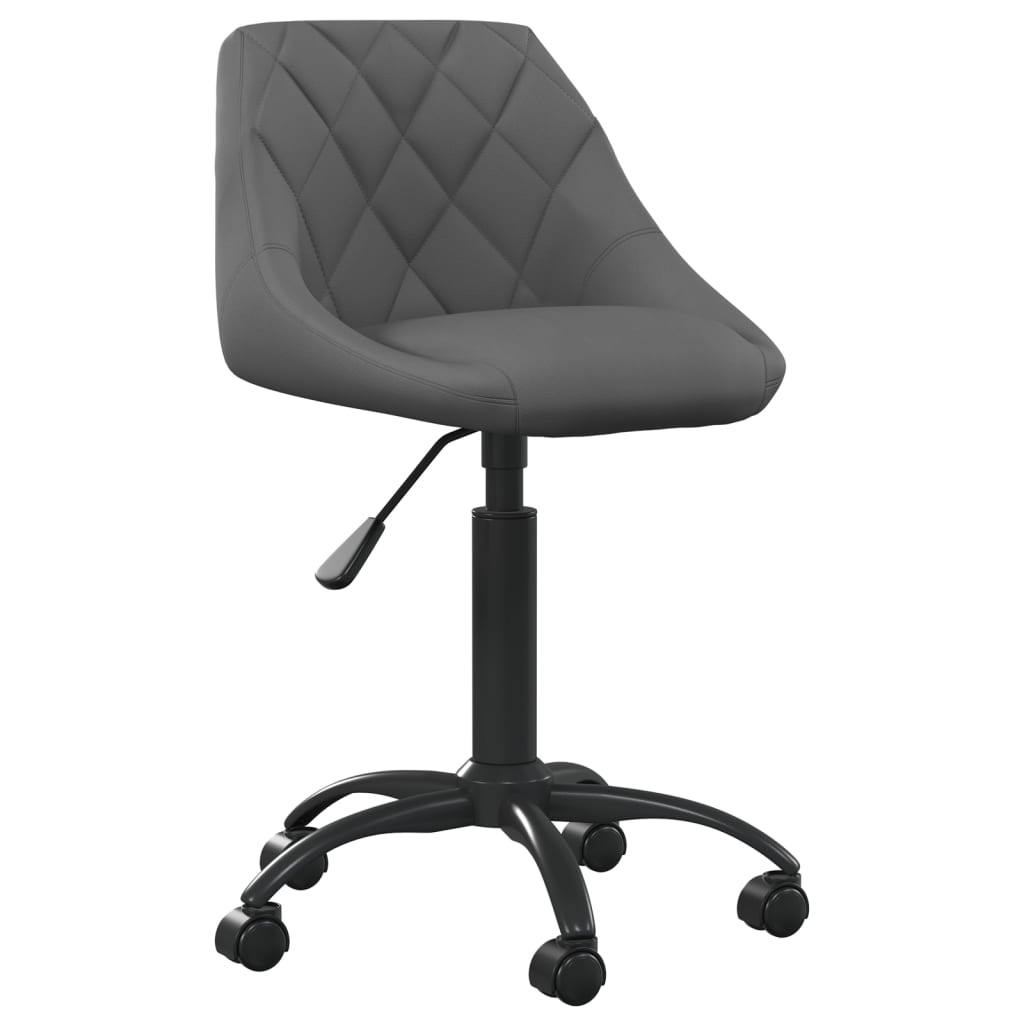 vidaXL Chaises pivotantes à manger lot de 2 gris foncé velours