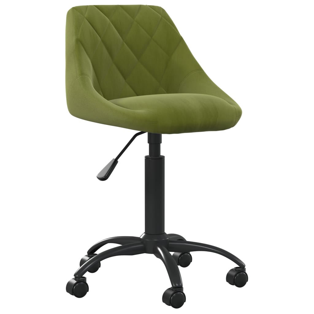 

vidaXL Eetkamerstoelen draaibaar 2 st fluweel lichtgroen