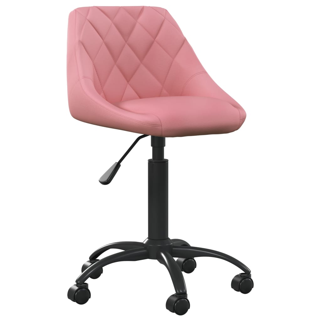 

vidaXL Eetkamerstoelen draaibaar 2 st fluweel roze
