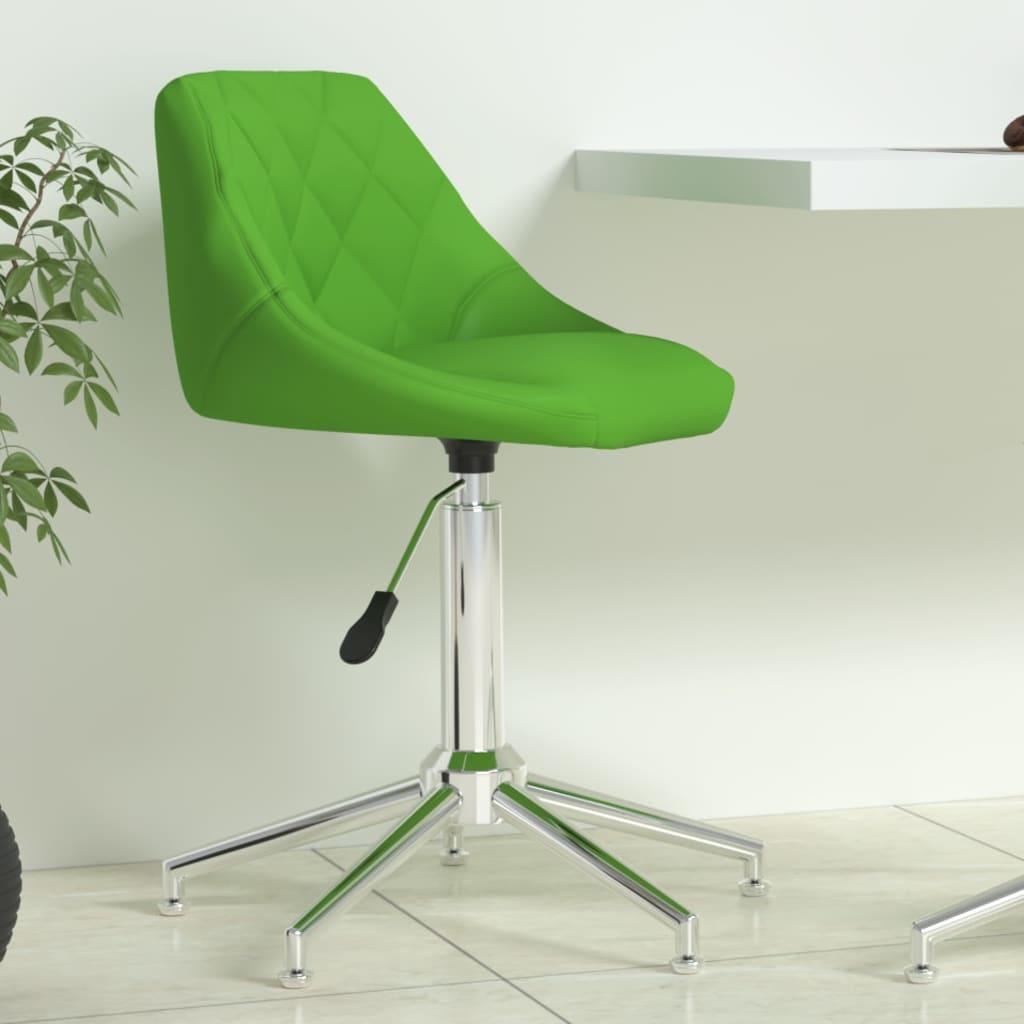 vidaXL Scaun de birou pivotant, verde, piele ecologică vidaXL