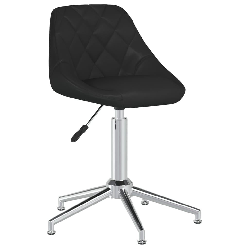 

vidaXL Eetkamerstoelen draaibaar 2 st kunstleer zwart