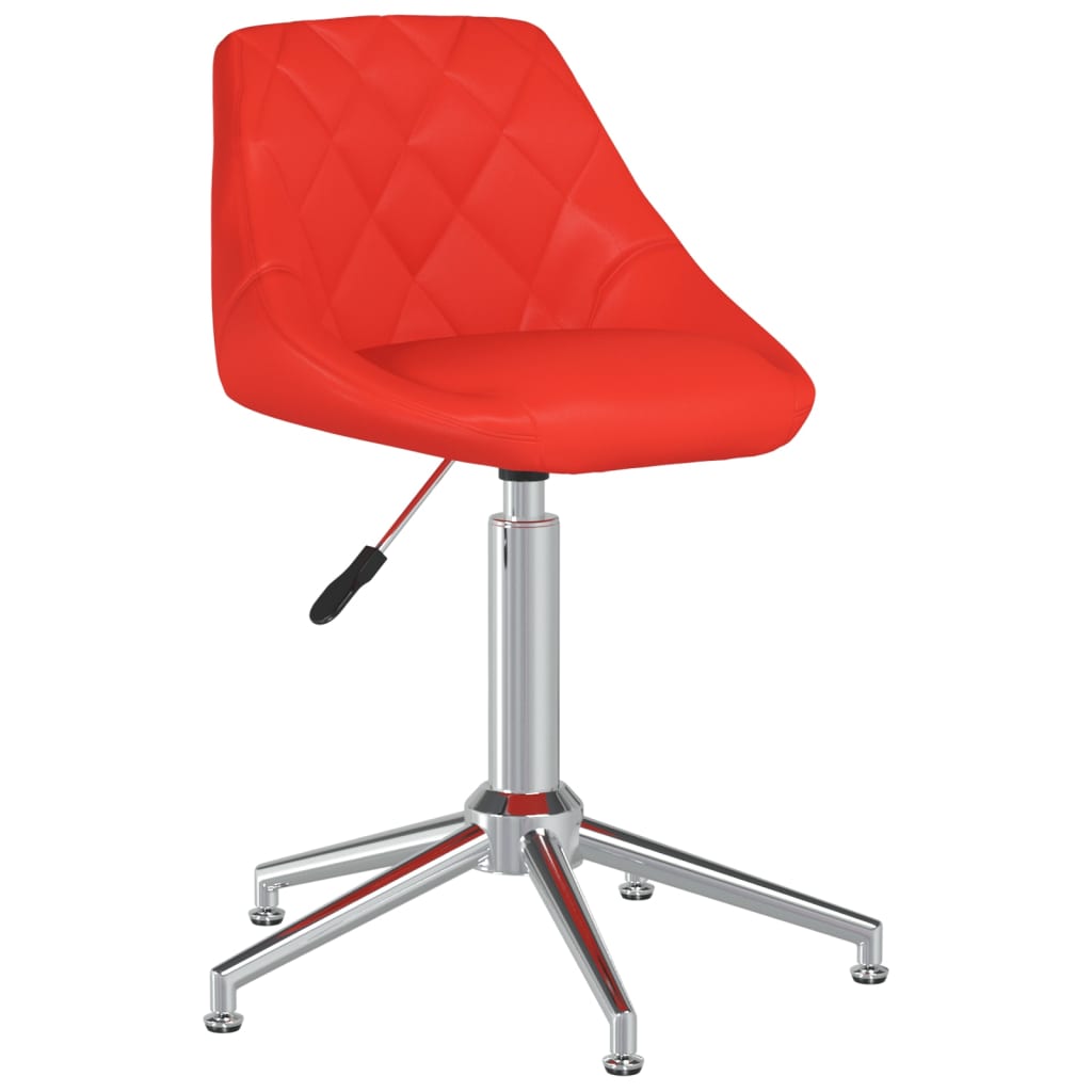 

vidaXL Eetkamerstoelen draaibaar 2 st kunstleer rood