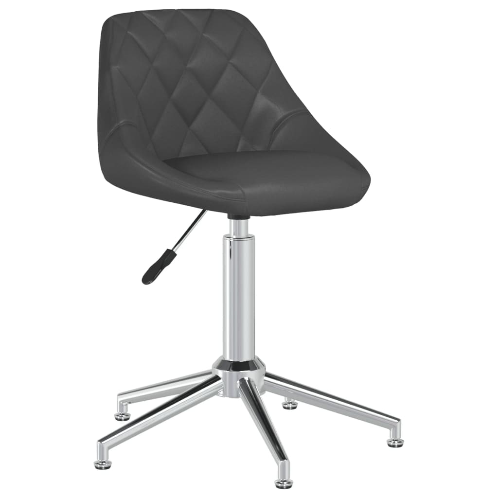 vidaXL Sillas comedor giratorias 2 unidades cuero sintético gris