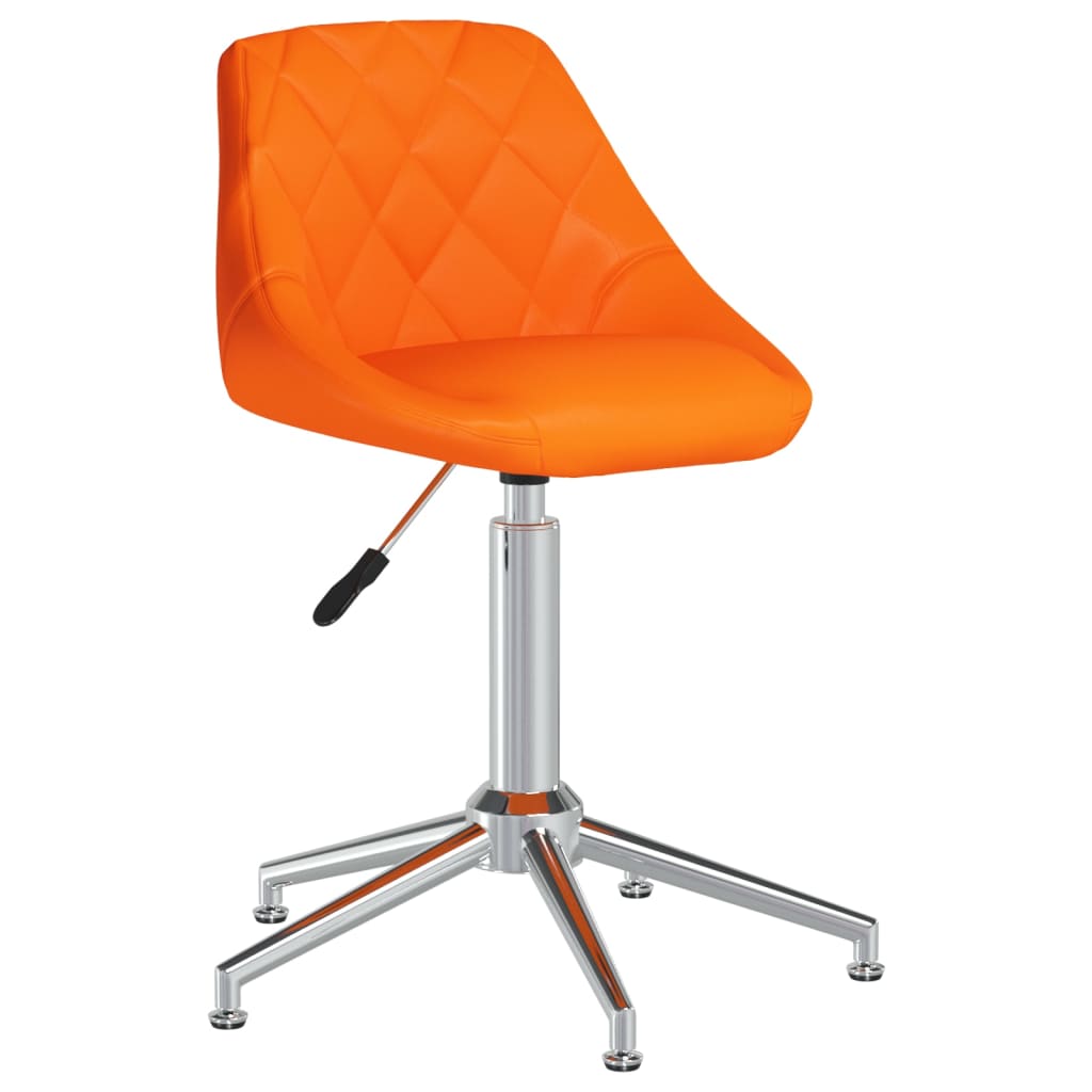 vidaXL Pasukamos valgomojo kėdės, 2vnt., oranžinės, dirbtinė oda