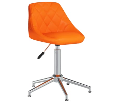 vidaXL Okretne blagovaonske stolice od umjetne kože 2 kom narančaste