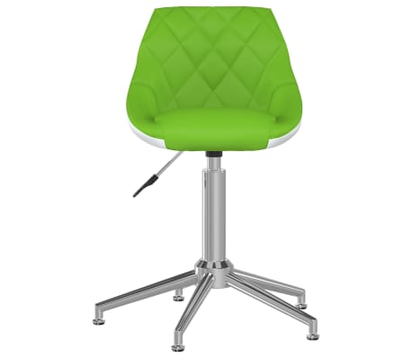 vidaXL Chaise de bureau pivotante Vert et blanc Similicuir
