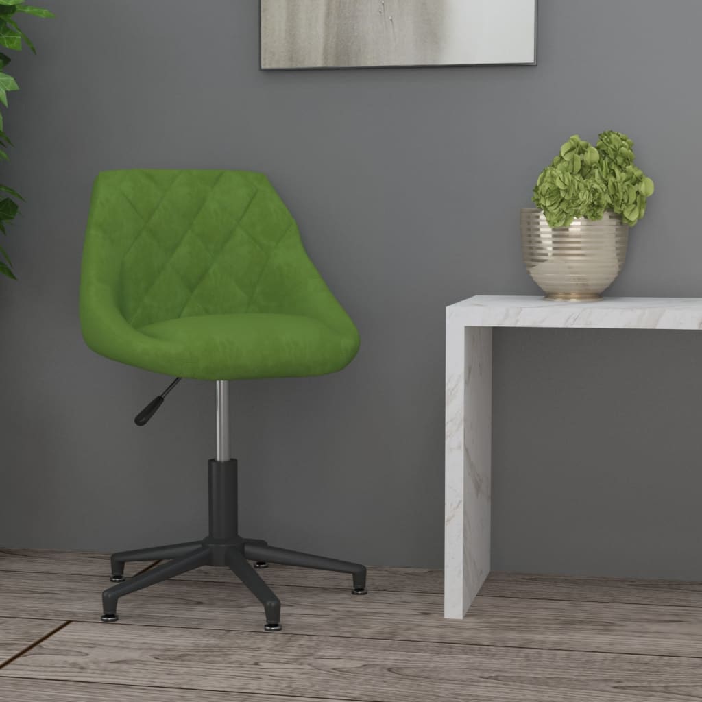 Pasukama biuro kėdė, šviesiai žalios spalvos, aksomas | Stepinfit