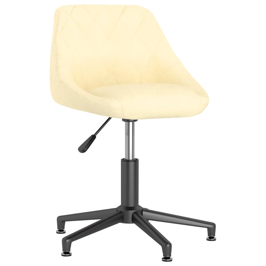 

vidaXL Eetkamerstoelen draaibaar 2 st fluweel crèmekleurig