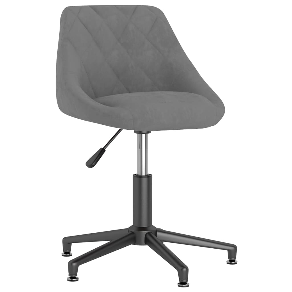 

vidaXL Eetkamerstoelen draaibaar 2 st fluweel lichtgrijs