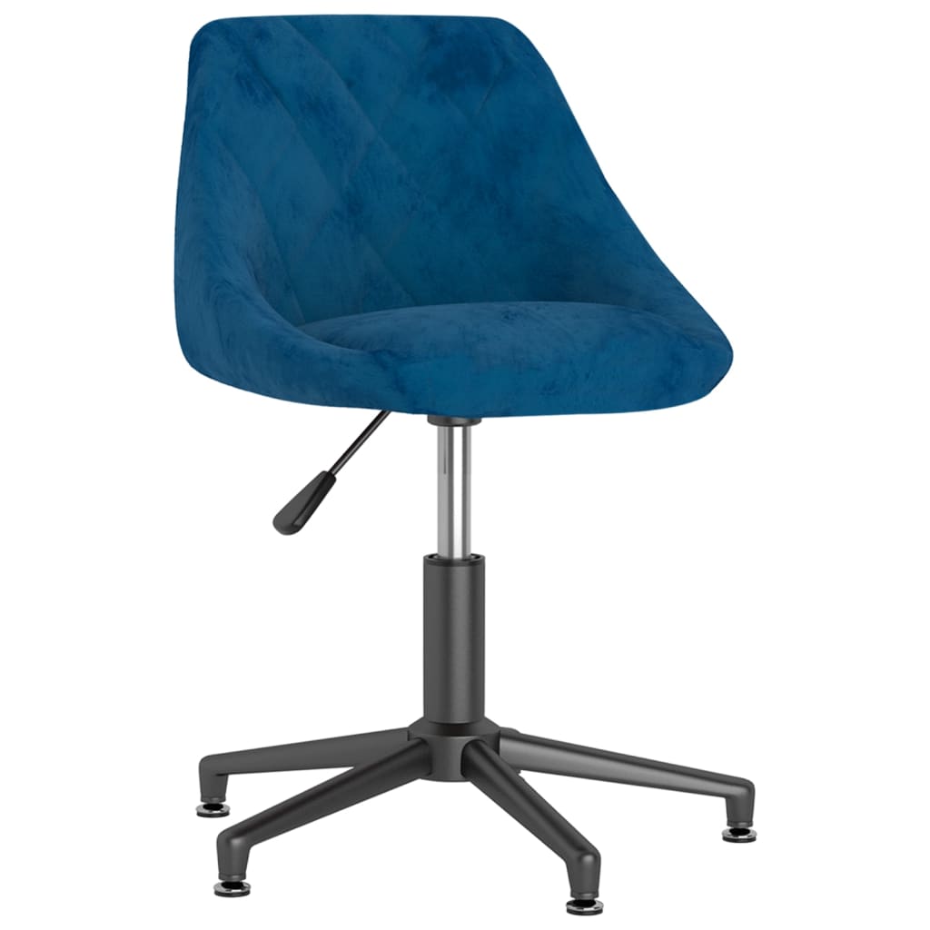 

vidaXL Eetkamerstoelen draaibaar 2 st fluweel blauw