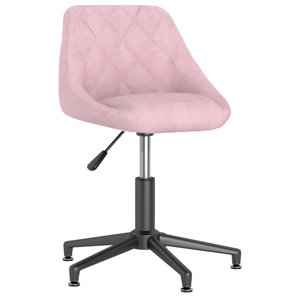 

vidaXL Eetkamerstoelen draaibaar 2 st fluweel roze