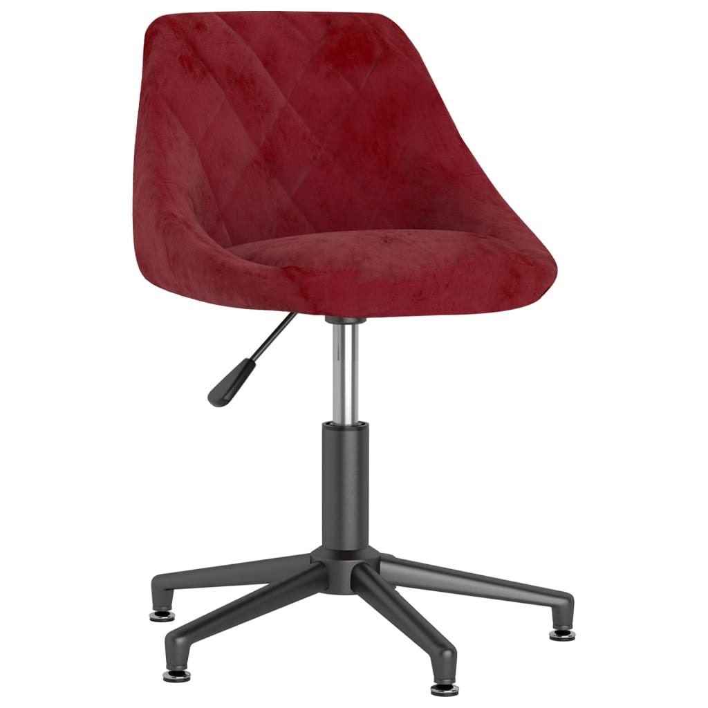 

vidaXL Eetkamerstoelen draaibaar 2 st fluweel wijnrood