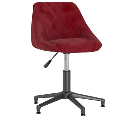 vidaXL Sillas de comedor giratorias 2 uds terciopelo rojo vino tinto