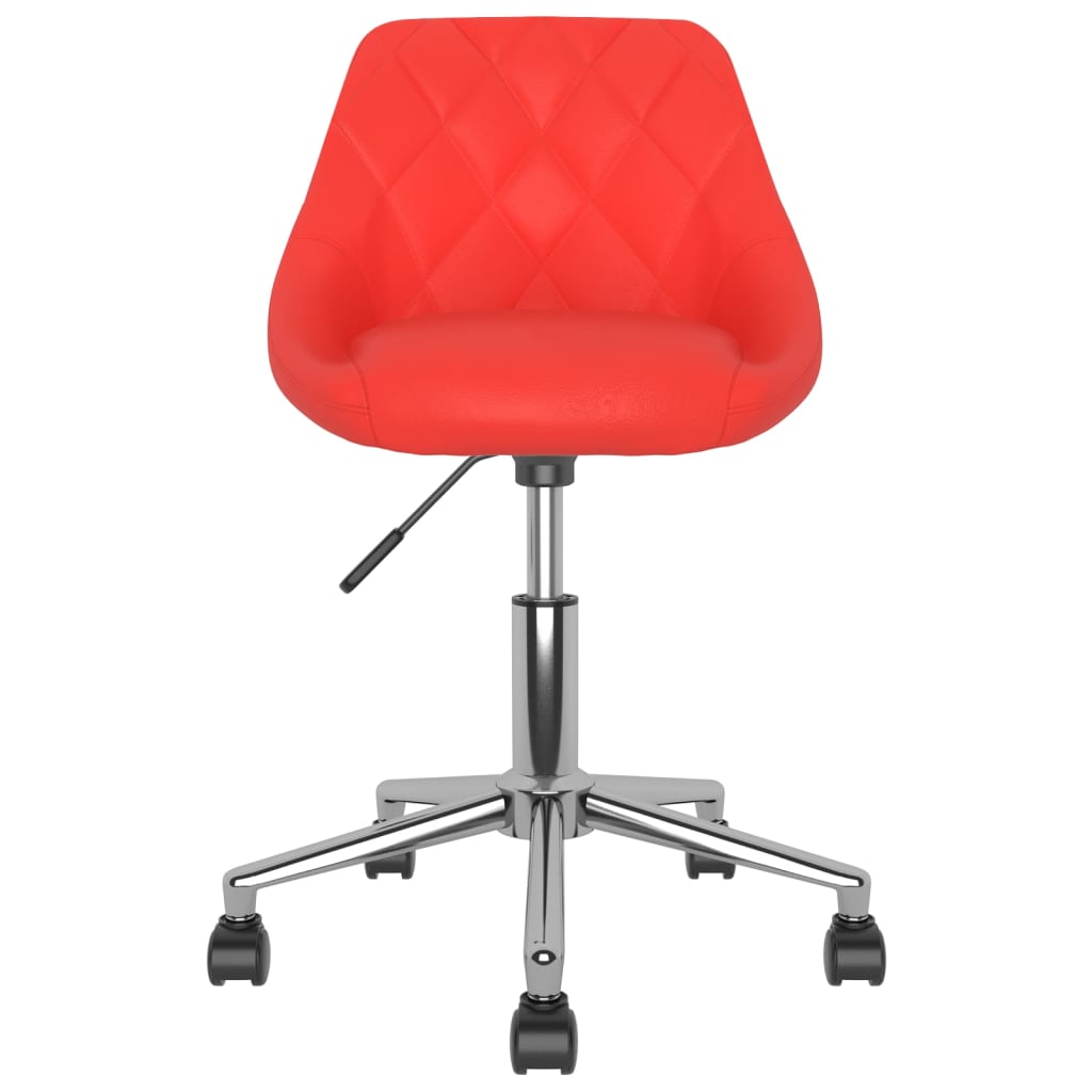 vidaXL Otočná kancelářská židle červená umělá kůže