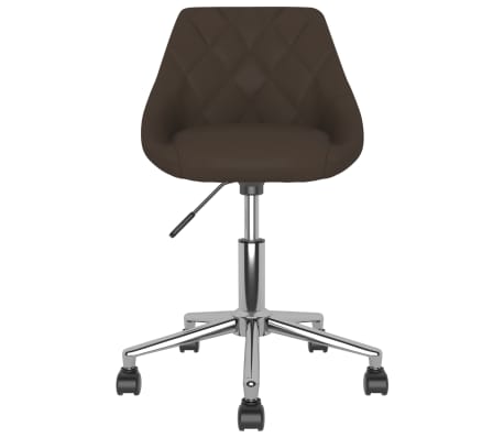 vidaXL Snurrbar kontorsstol brun konstläder