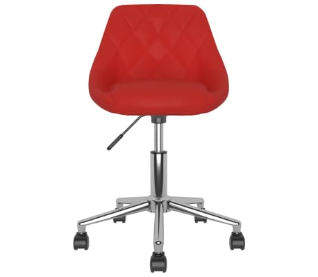 vidaXL Obrotowe krzesło biurowe, winna czerwień, ekoskóra