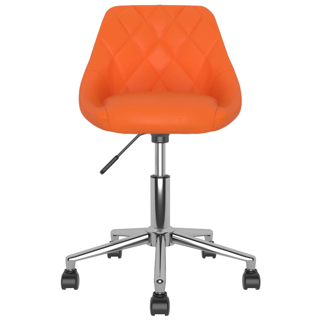 vidaXL Snurrbar kontorsstol orange konstläder