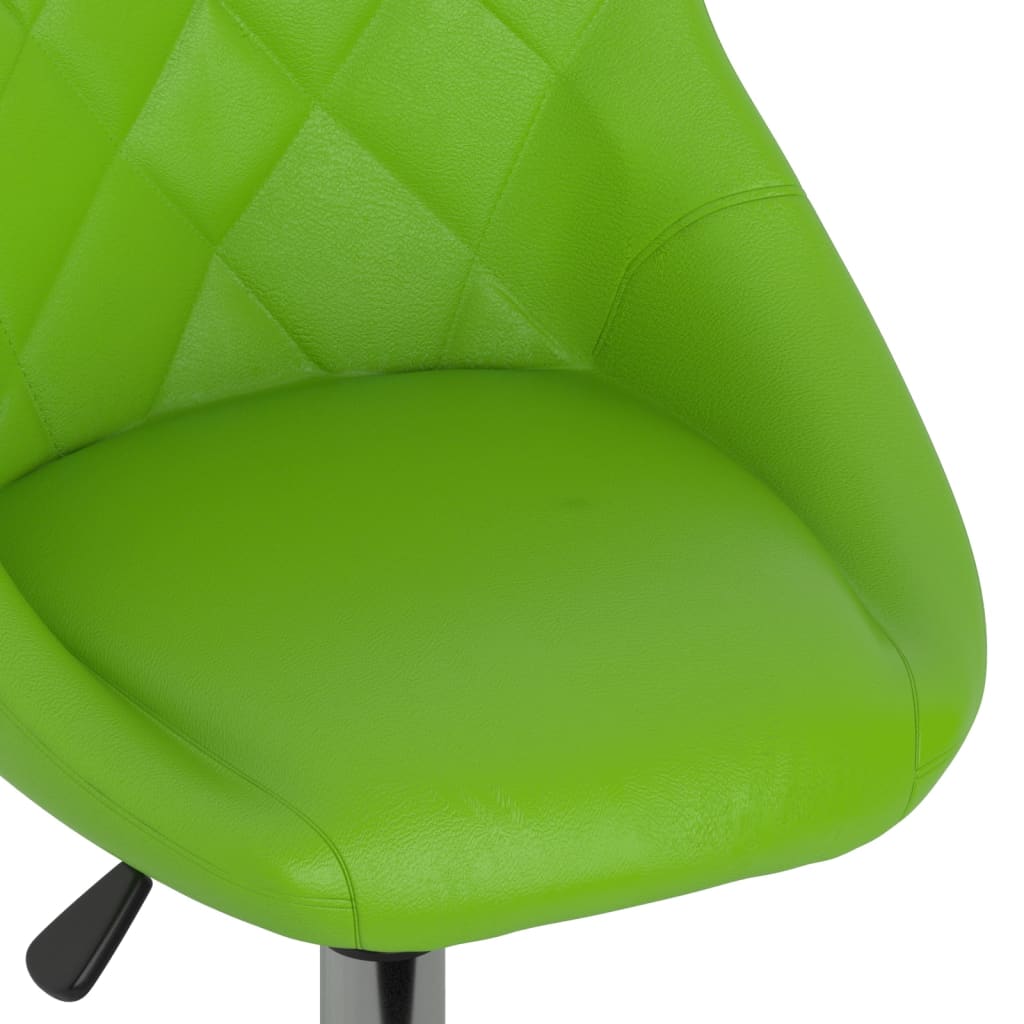 Okretna uredska stolica od umjetne kože zelena