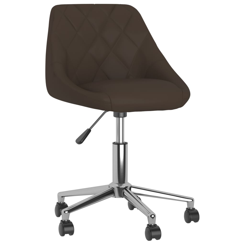 

vidaXL Eetkamerstoelen draaibaar 2 st kunstleer bruin