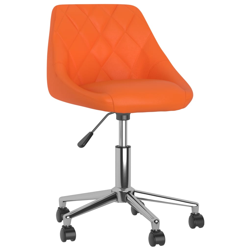 vidaXL Chaises pivotantes à manger lot de 2 orange similicuir