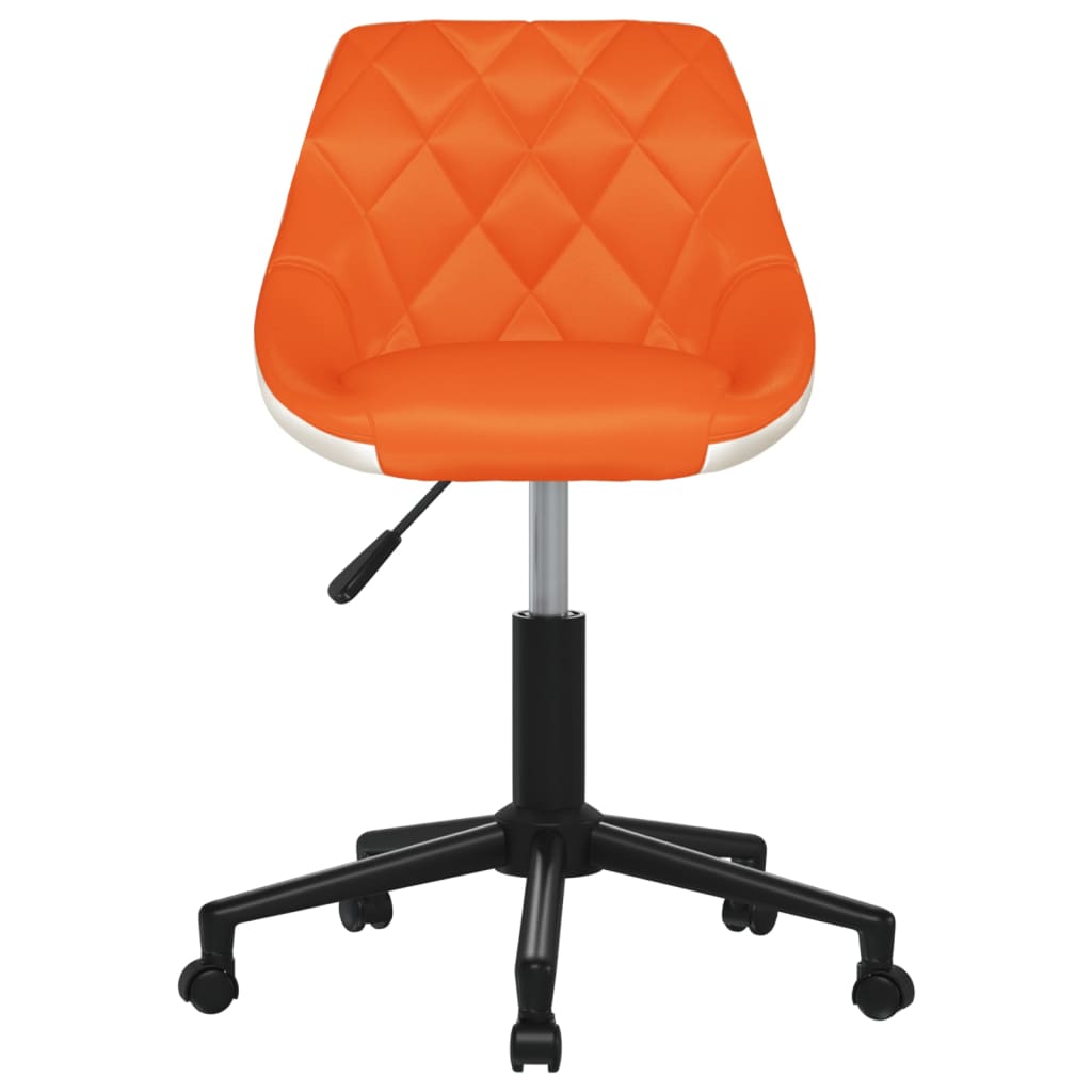 vidaXL Otočná kancelářská židle oranžovobílá umělá kůže