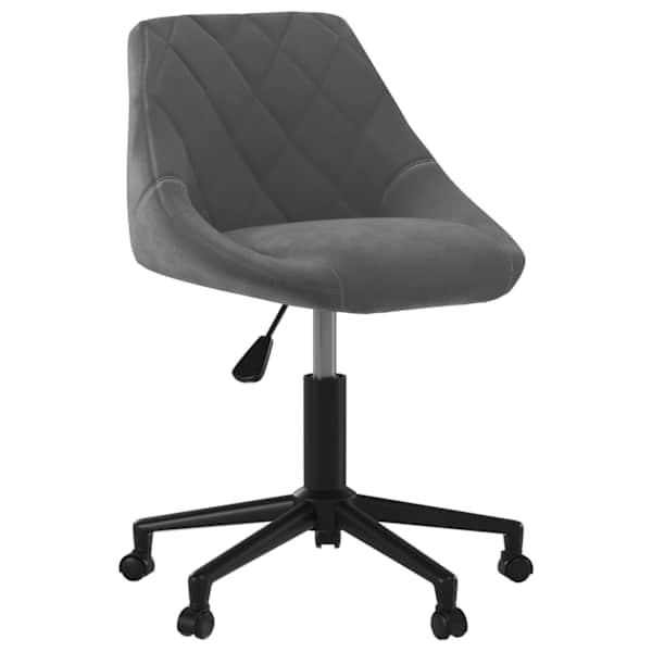 vidaXL p&ouml;&ouml;rlev kontoritool, tumehall, samet