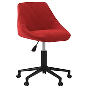 vidaXL p&ouml;&ouml;rlev kontoritool, veinipunane, samet