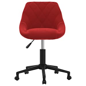Otočná kancelářská židle vínová samet - obrázek 3