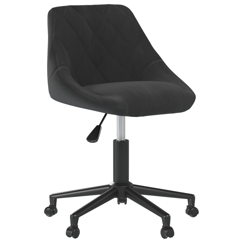 vidaXL Eetkamerstoelen draaibaar 2 st fluweel zwart afbeelding