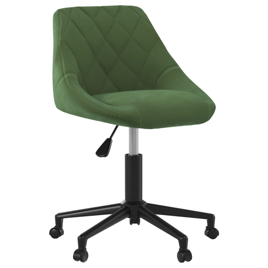 

vidaXL Eetkamerstoelen draaibaar 2 st fluweel donkergroen
