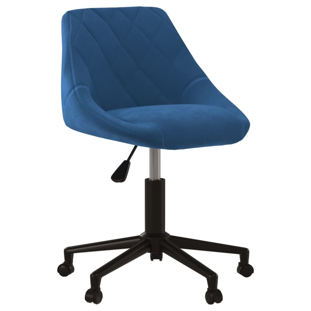 

vidaXL Eetkamerstoelen draaibaar 2 st fluweel blauw