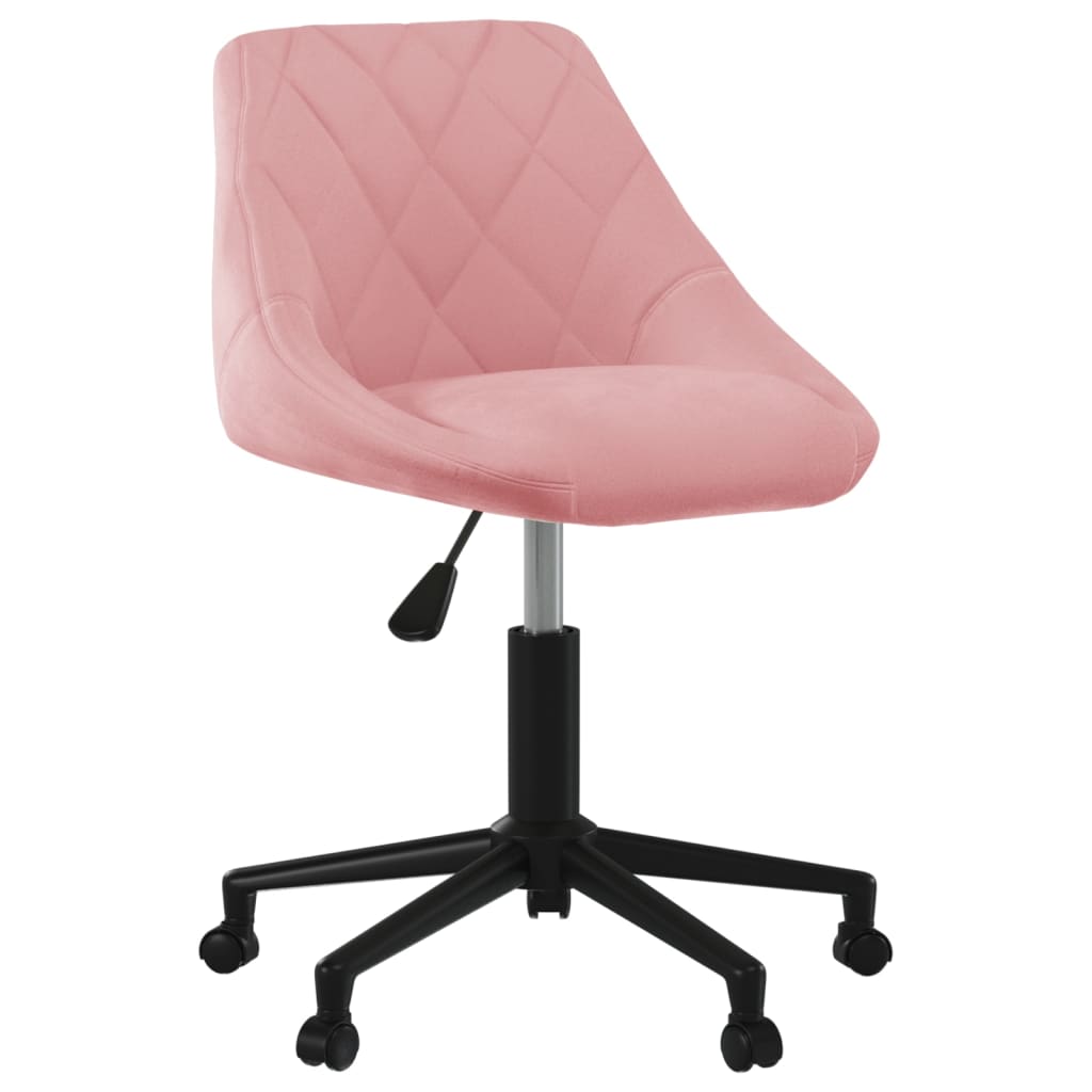 vidaXL Chaises pivotantes à manger lot de 2 rose velours