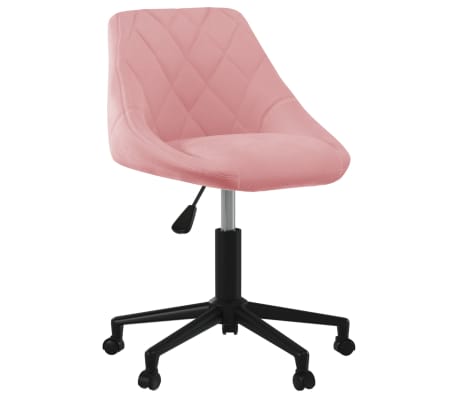 vidaXL Chaises pivotantes à manger lot de 2 rose velours