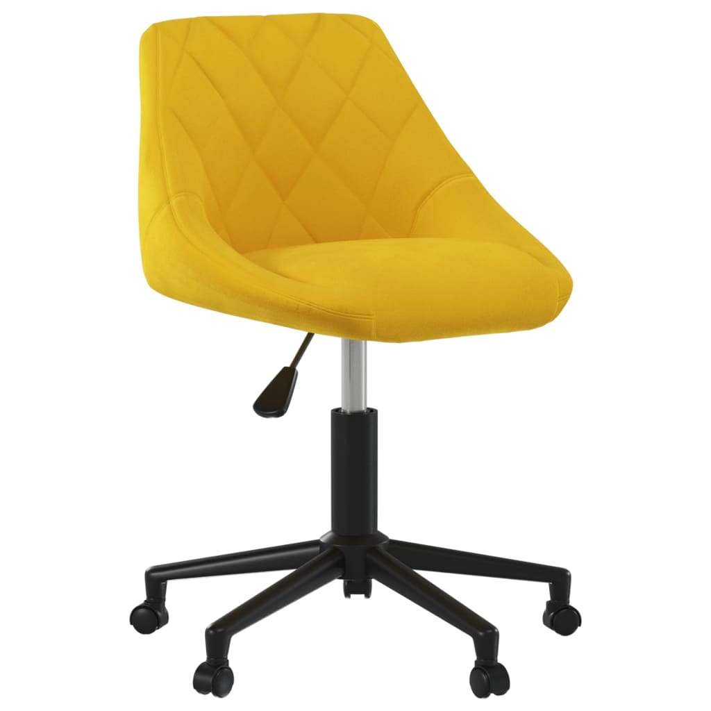 vidaXL Chaises à manger pivotantes lot de 2 jaune moutarde velours