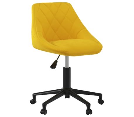 vidaXL Chaises à manger pivotantes lot de 2 jaune moutarde velours