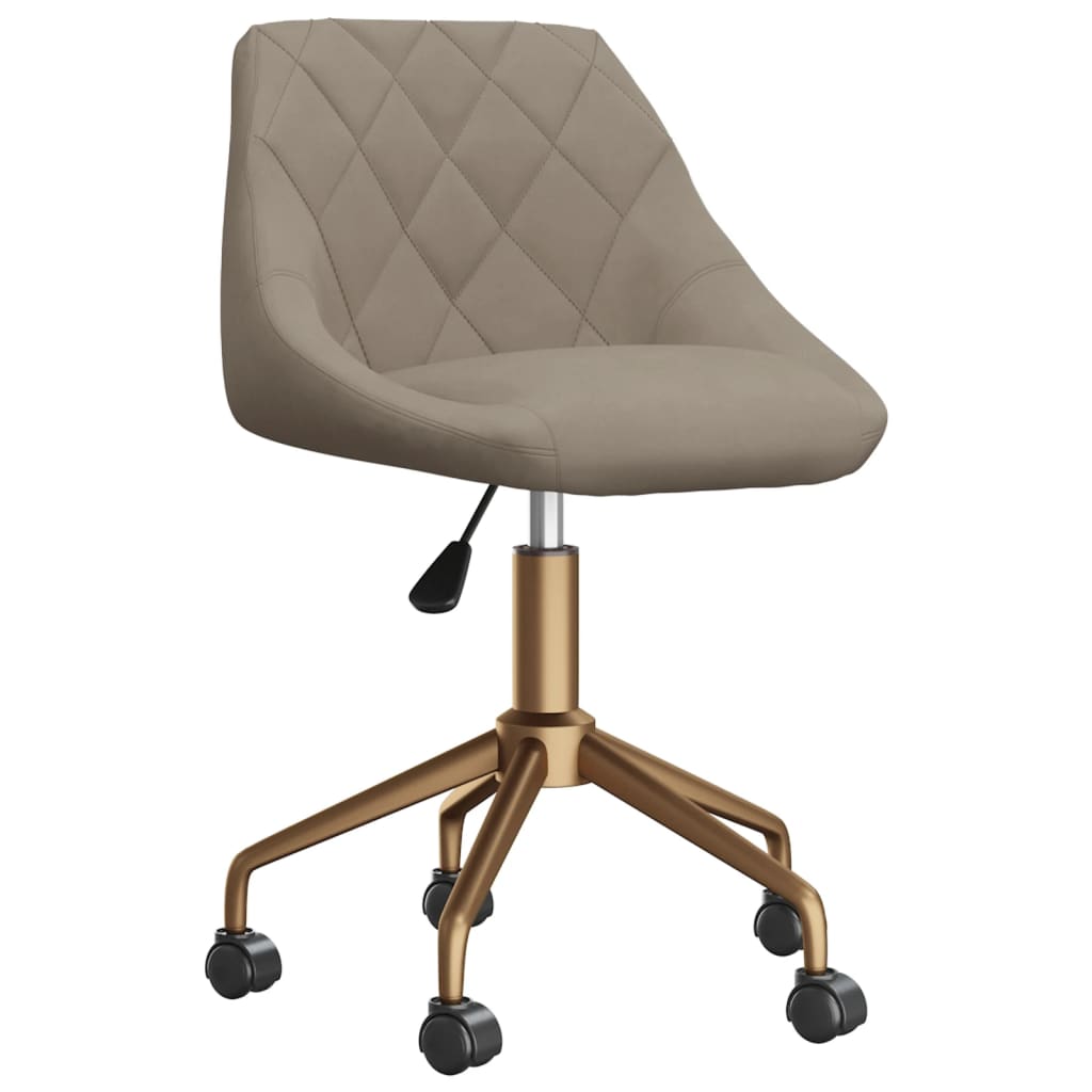 

vidaXL Eetkamerstoelen draaibaar 2 st fluweel lichtgrijs