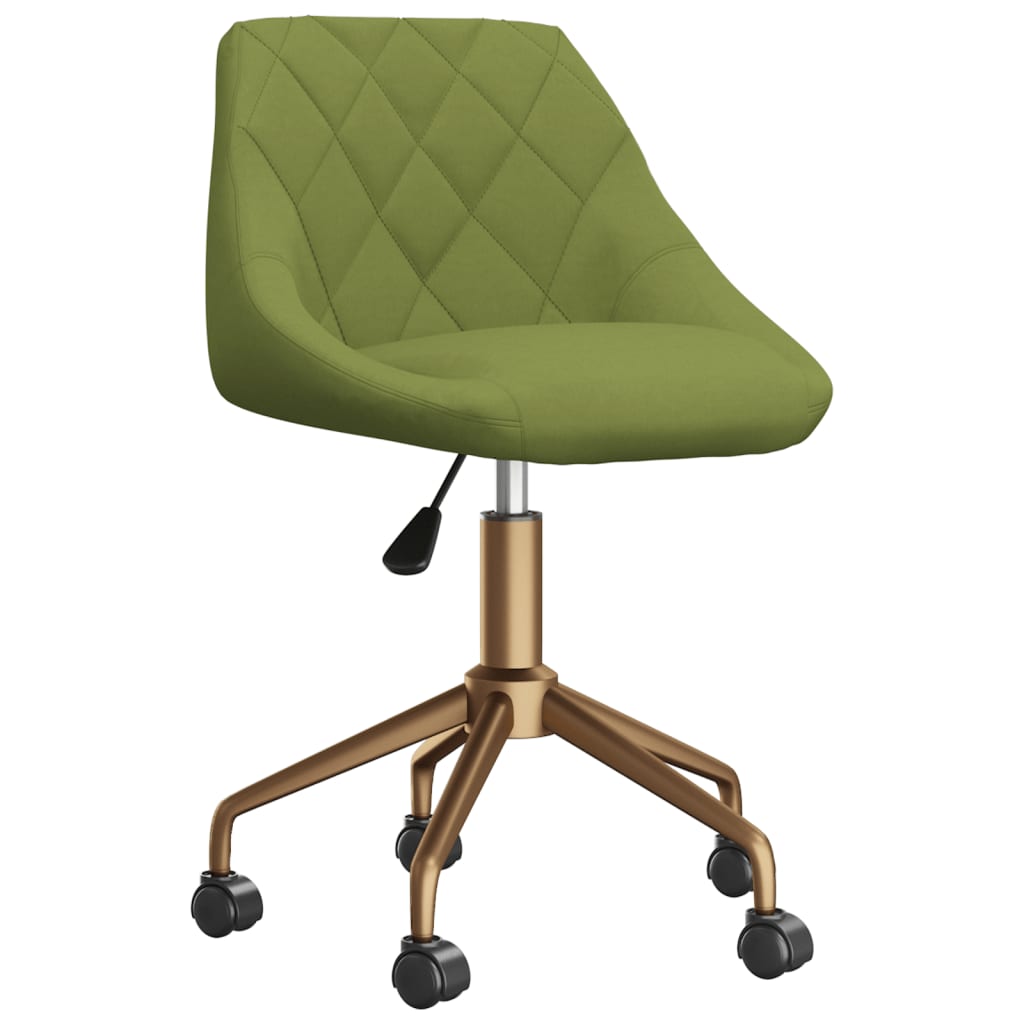 

vidaXL Eetkamerstoelen draaibaar 2 st fluweel lichtgroen
