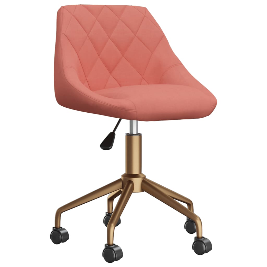 

vidaXL Eetkamerstoelen draaibaar 2 st fluweel roze
