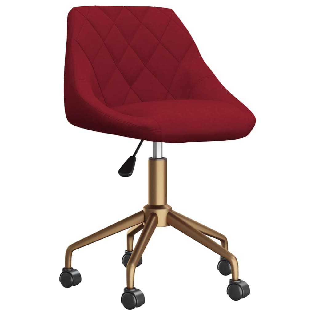 

vidaXL Eetkamerstoelen draaibaar 2 st fluweel wijnrood