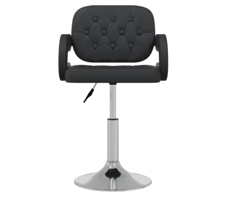 vidaXL Pasukama valgomojo kėdė, juodos spalvos, dirbtinė oda