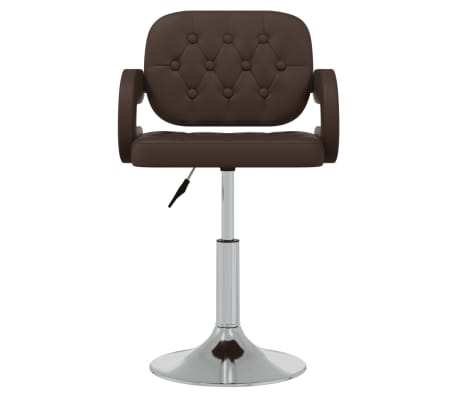 vidaXL Pasukama valgomojo kėdė, rudos spalvos, dirbtinė oda