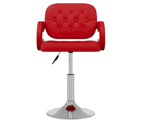 vidaXL Pasukama valgomojo kėdė, raudonojo vyno spalvos, dirbtinė oda