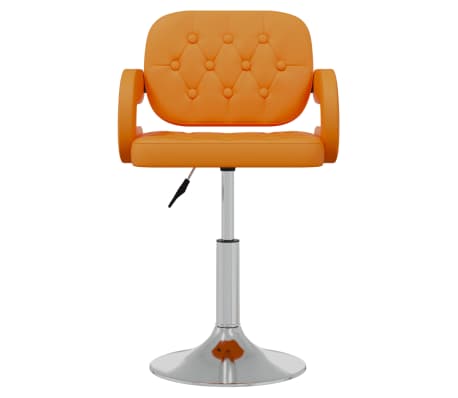 vidaXL Pasukama valgomojo kėdė, oranžinės spalvos, dirbtinė oda