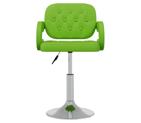 vidaXL Pasukama valgomojo kėdė, žalios spalvos, dirbtinė oda