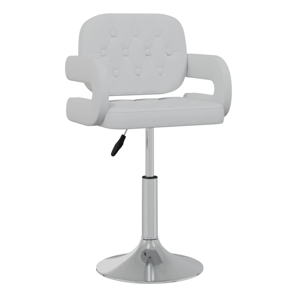 

vidaXL Eetkamerstoelen draaibaar 2 st kunstleer wit