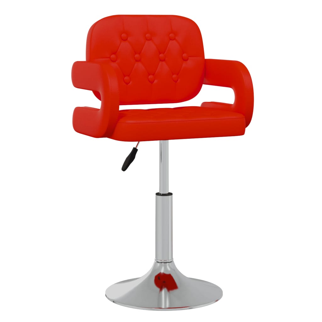 

vidaXL Eetkamerstoelen draaibaar 2 st kunstleer rood