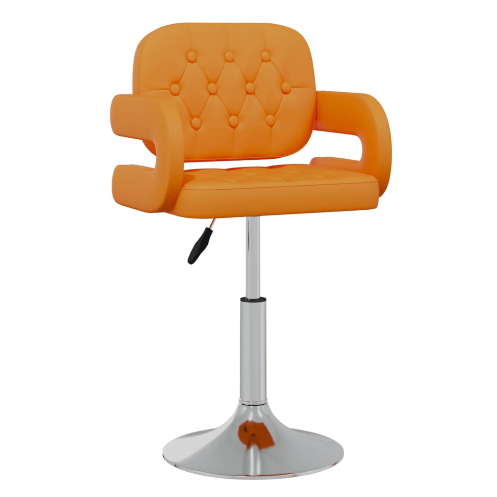 

vidaXL Eetkamerstoelen draaibaar 2 st kunstleer oranje
